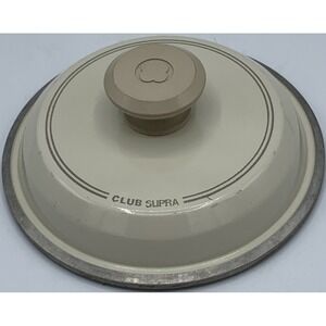 Club Supra‎ Vintage Cream 6" Inside Diameter Lid With Logo